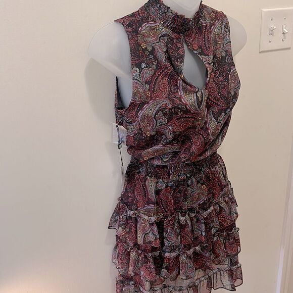 Laundry by Shelli Segal Tiered Ruffle Dress in Blissful Paisle size 0 NWT - Picture 6 of 10